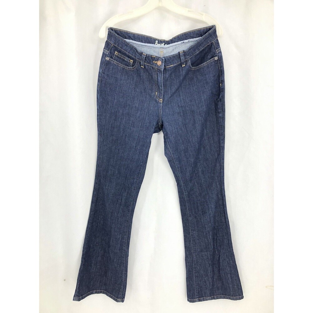 Boden Dark Wash Boot Cut Denim Blue Jeans Mid Rise Size 10 Long